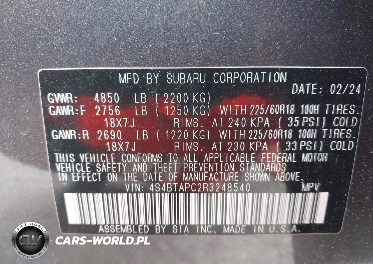 2024 Subaru Outback Touring VIN:4S4BTAPC2R3248540 - 9