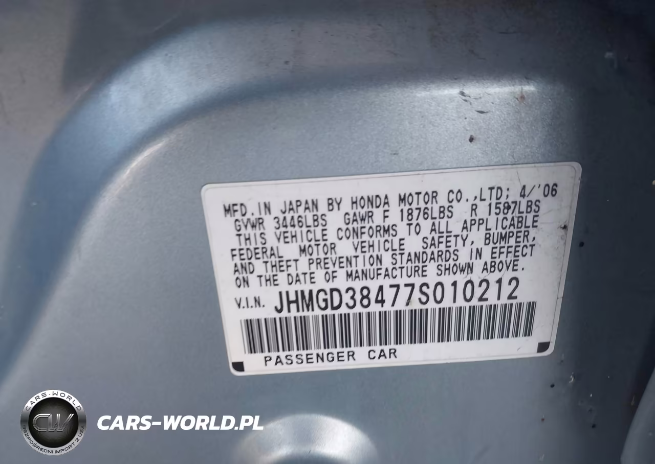 2007 Honda Fit VIN:JHMGD38477S010212 - 9