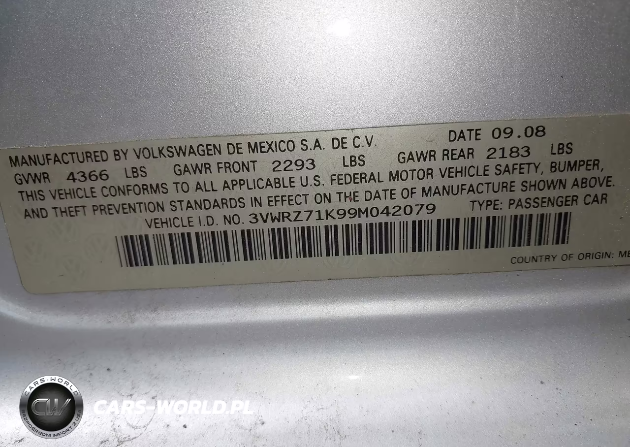 2009 Volkswagen Jetta Se-Sel VIN:3VWRZ71K99M042079 - 9