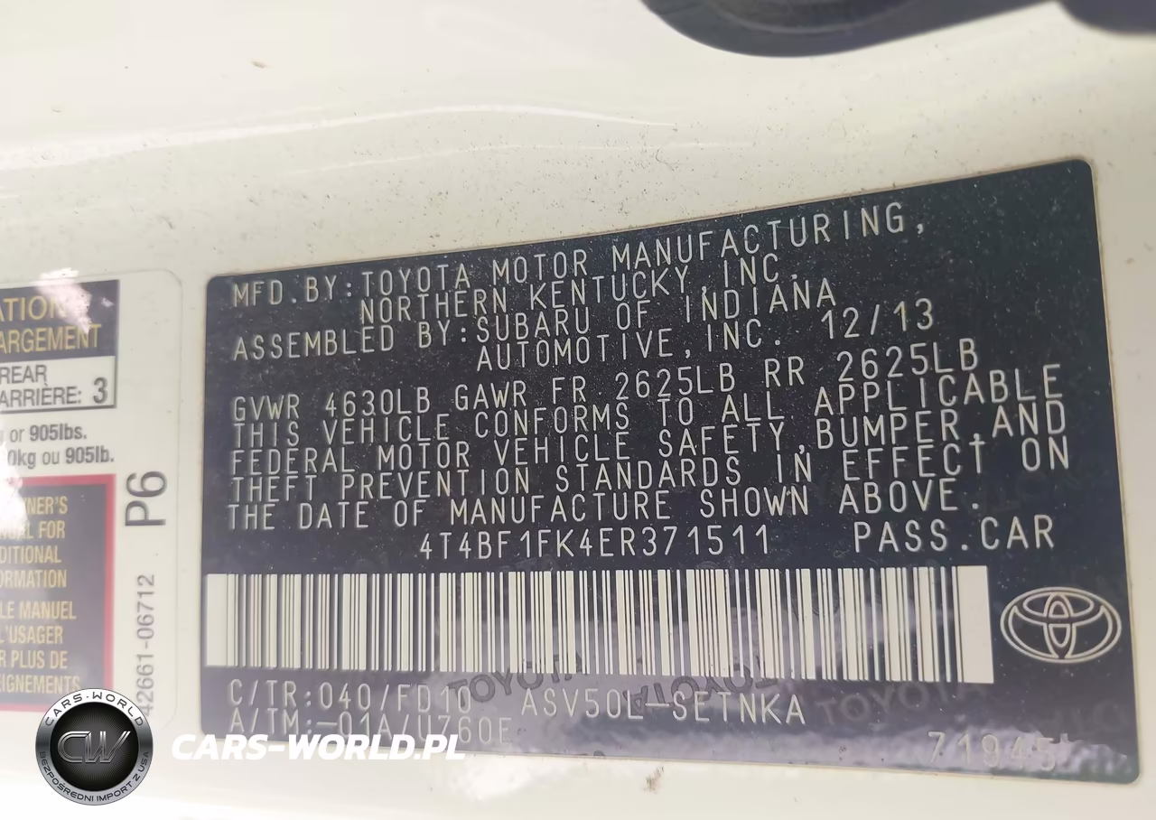 2014 Toyota Camry Le VIN:4T4BF1FK4ER371511 - 9