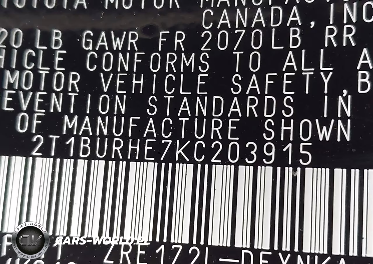 2019 Toyota Corolla Le VIN:2T1BURHE7KC203915 - 9