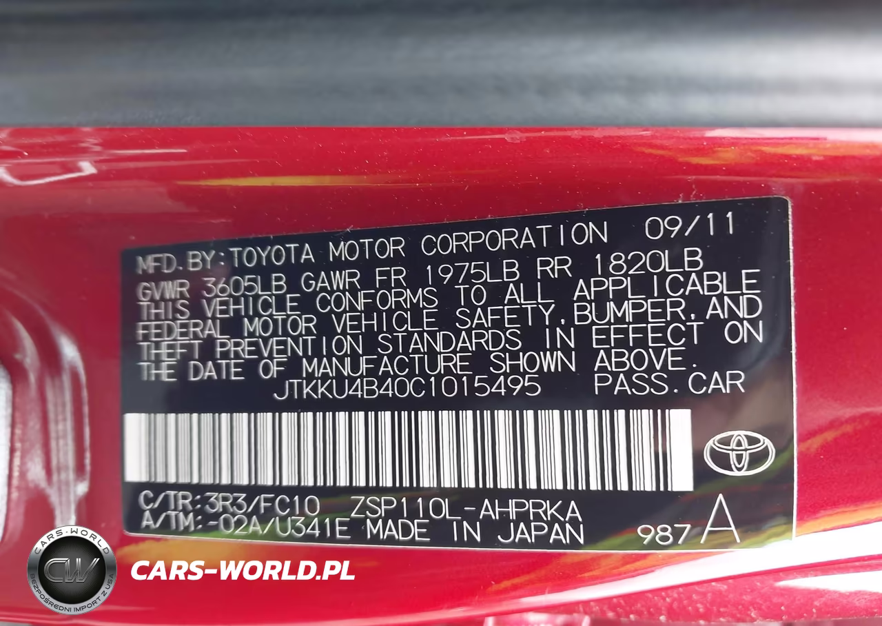 2012 Scion Xd VIN:JTKKU4B40C1015495 - 9