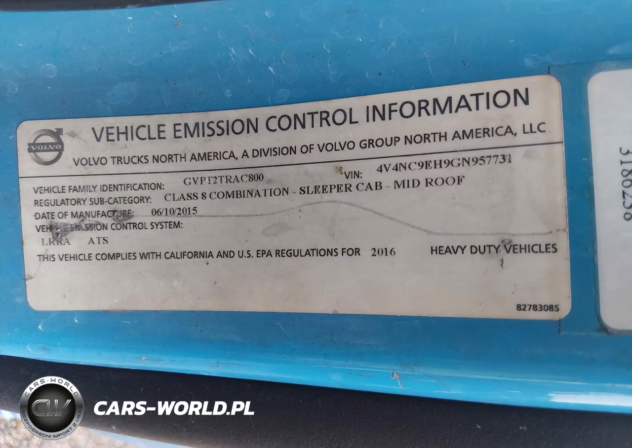 2016 Volvo Vn Vnl VIN:4V4NC9EH9GN957731 - 8
