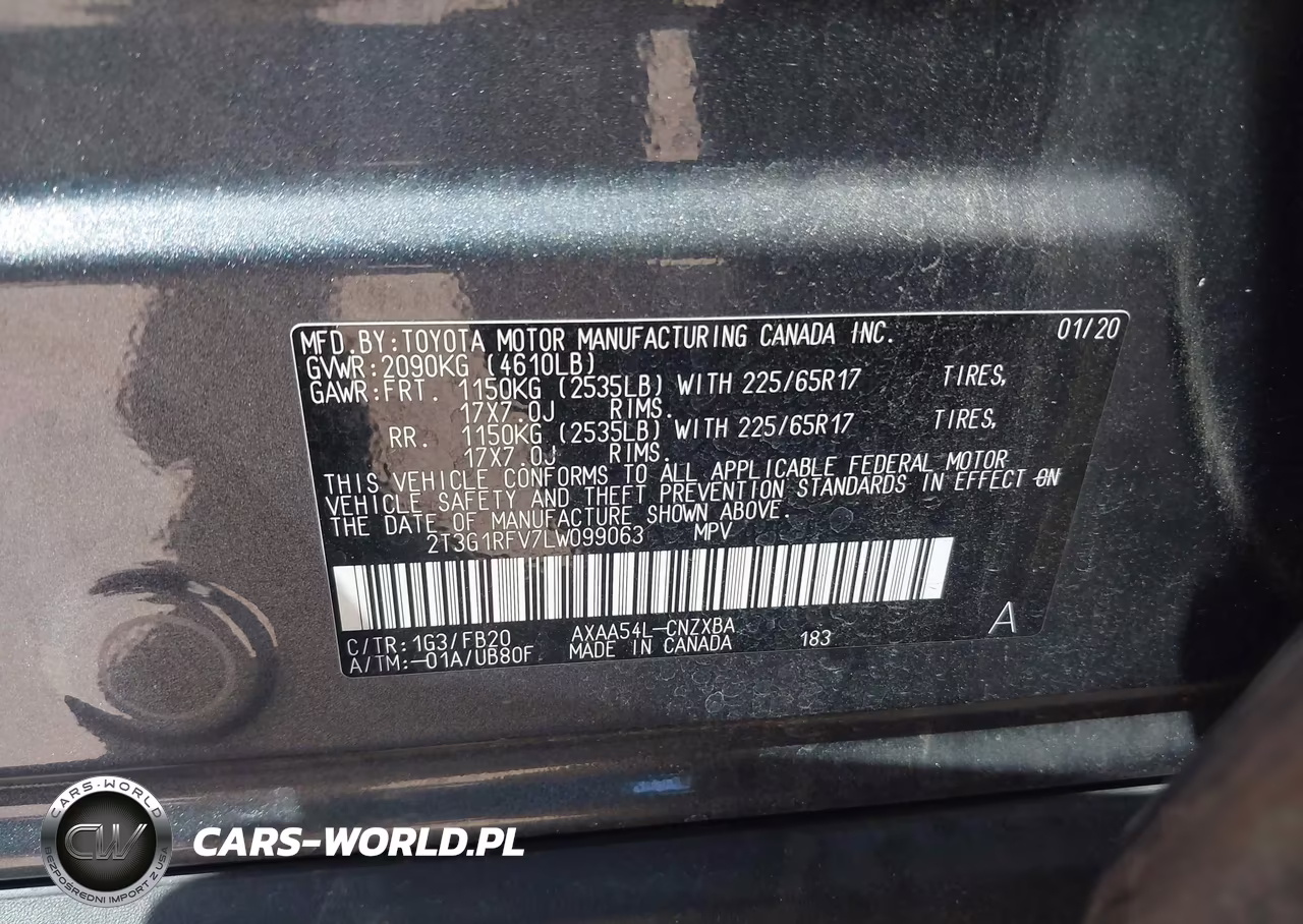 2020 Toyota Rav4 Le VIN:2T3G1RFV7LW099063 - 9