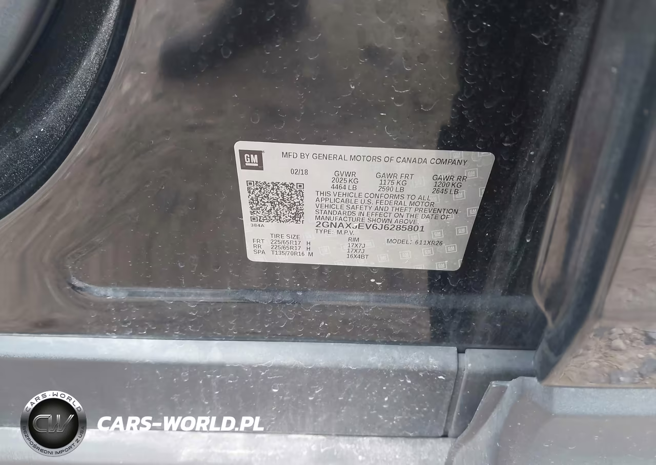 2018 Chevrolet Equinox Lt VIN:2GNAXJEV6J6285801 - 9