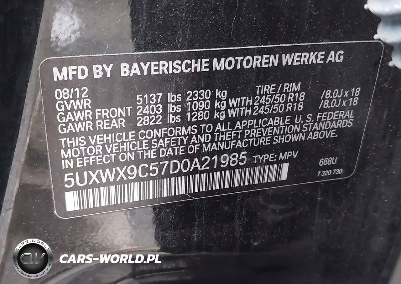 2013 BMW X3 xDrive28I VIN:5UXWX9C57D0A21985 - 9