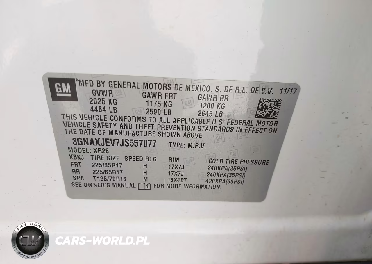2018 Chevrolet Equinox Lt VIN:3GNAXJEV7JS557077 - 9