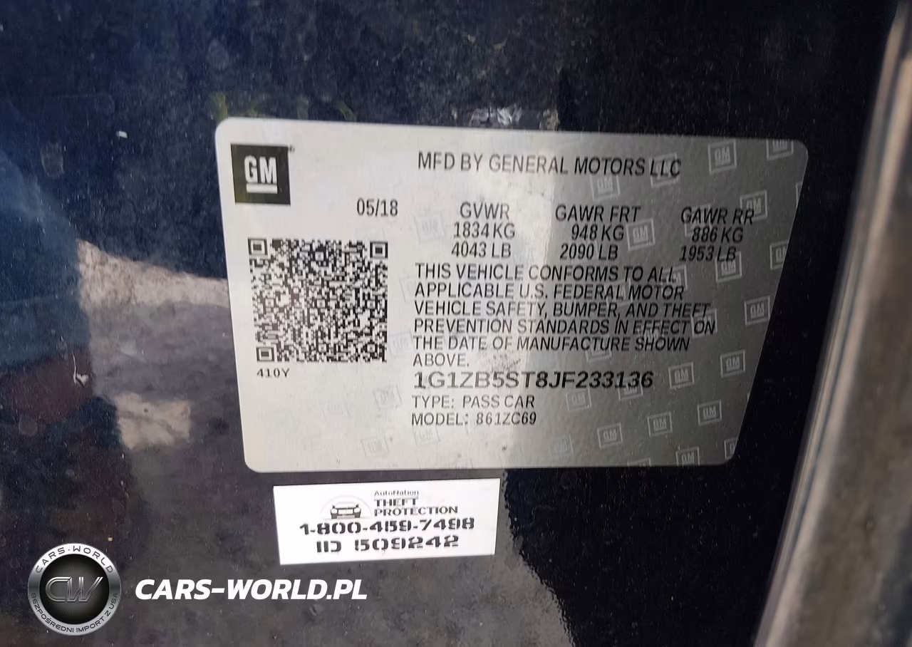 2018 Chevrolet Malibu 1Ls VIN:1G1ZB5ST8JF233136 - 9