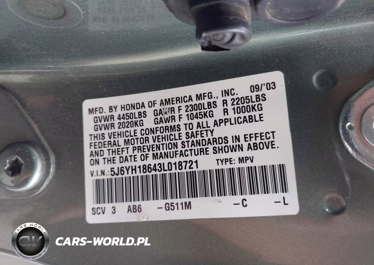 2003 Honda Element Ex VIN:5J6YH18643L018721 - 9