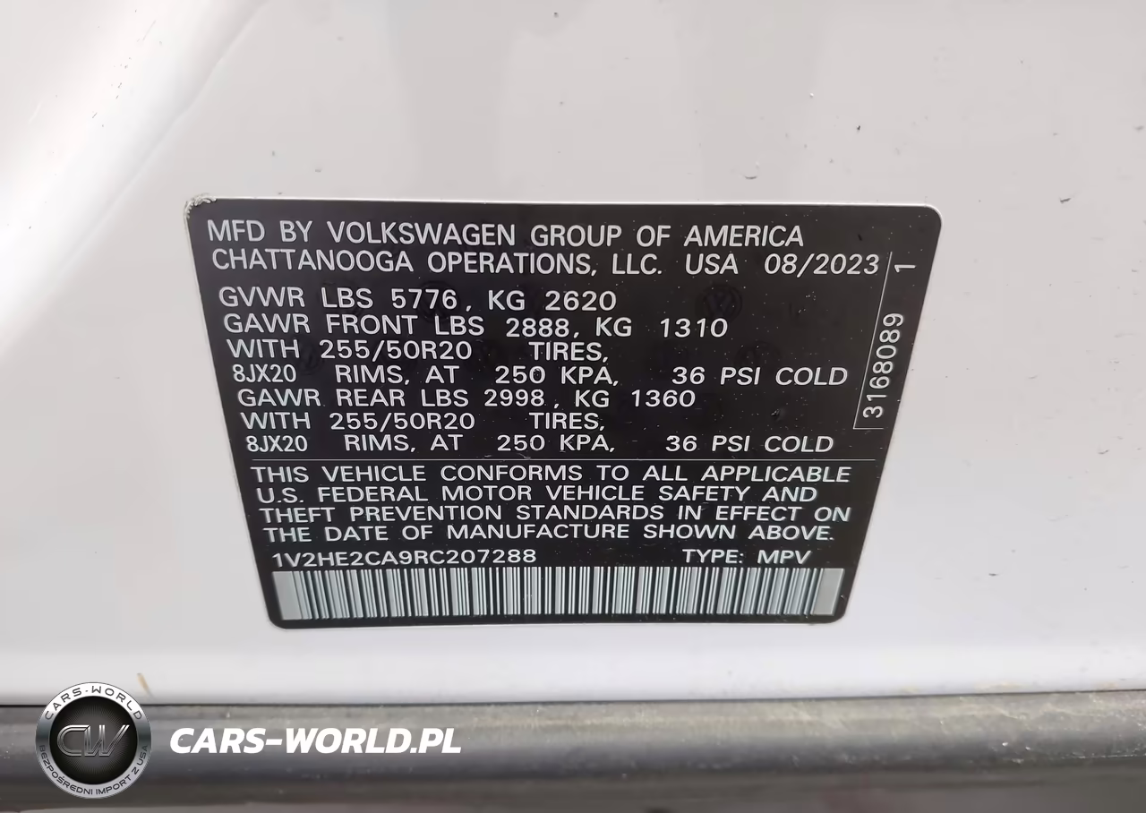 2024 Volkswagen Atlas Cross Sport 2.0T Se W-Technology VIN:1V2HE2CA9RC207288 - 9