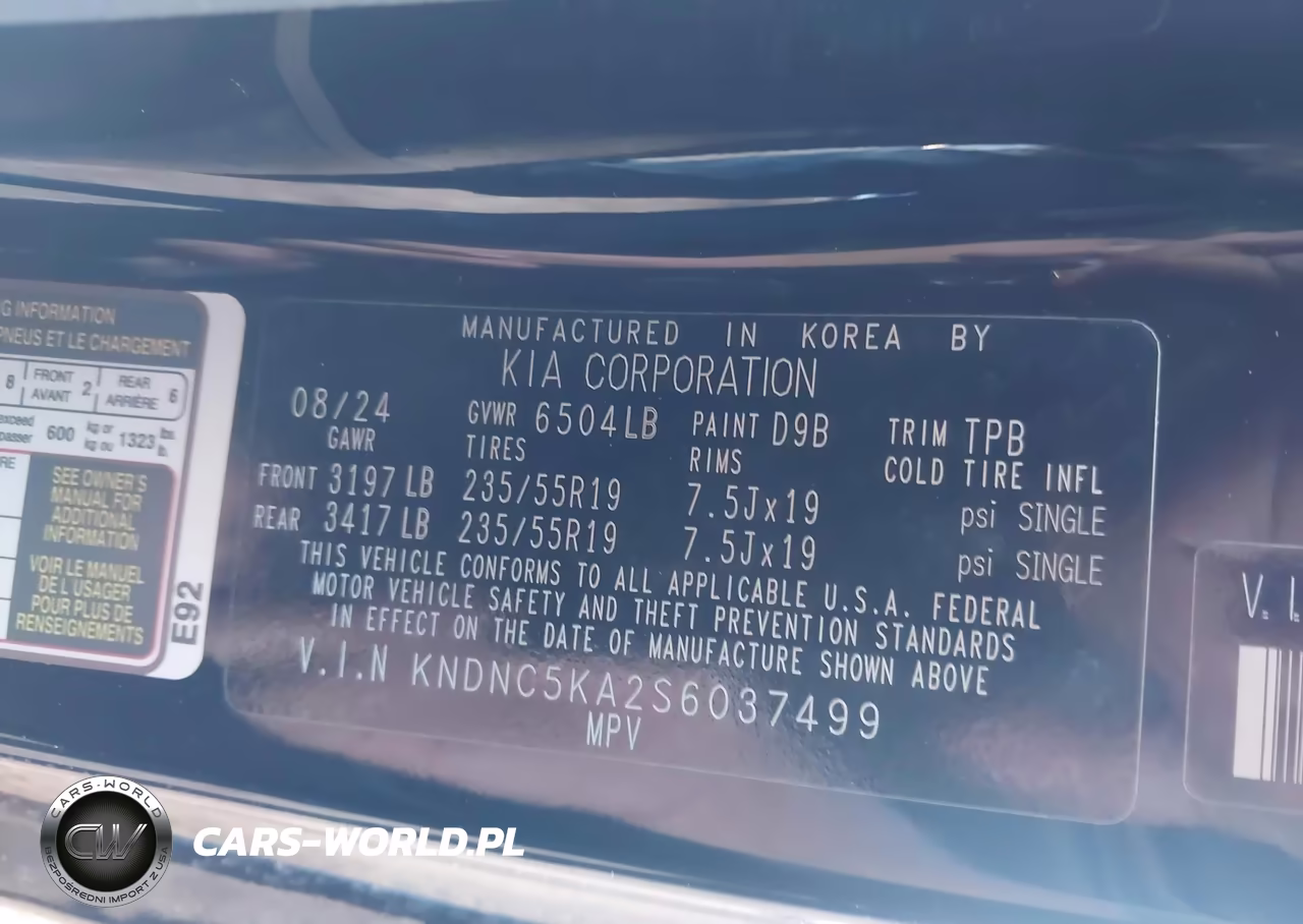 2025 Kia Carnival Mpv Hybrid Ex VIN:KNDNC5KA2S6037499 - 9