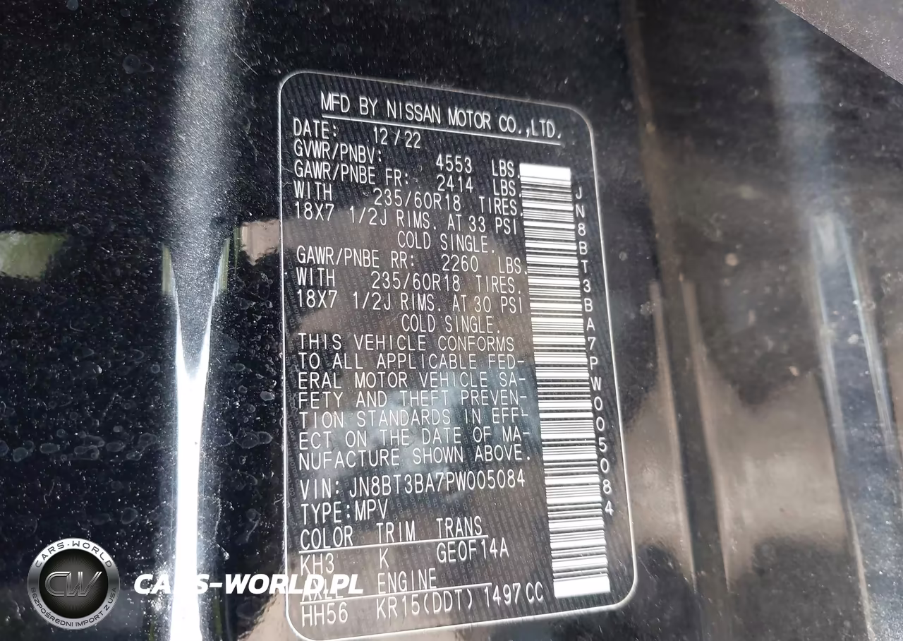 2023 Nissan Rogue Sv Fwd VIN:JN8BT3BA7PW005084 - 9