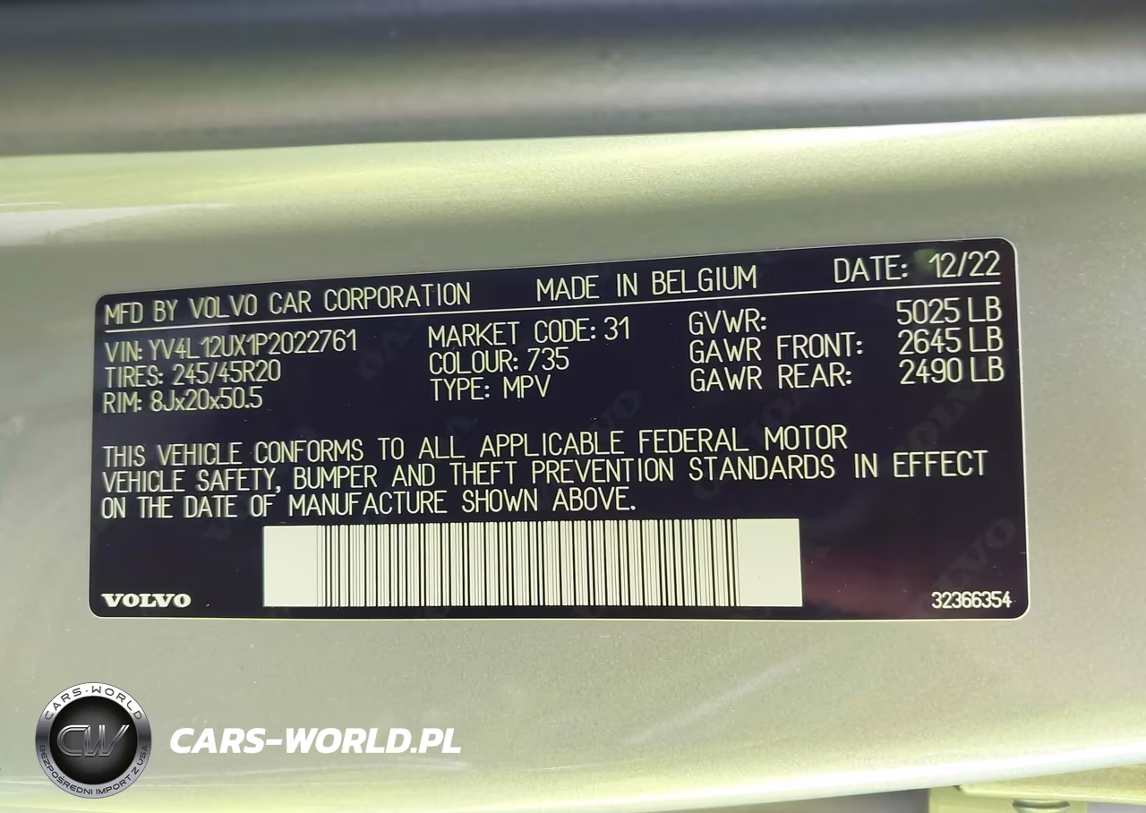 2023 Volvo Xc40 B5 Ultimate Dark Theme VIN:YV4L12UX1P2022761 - 9