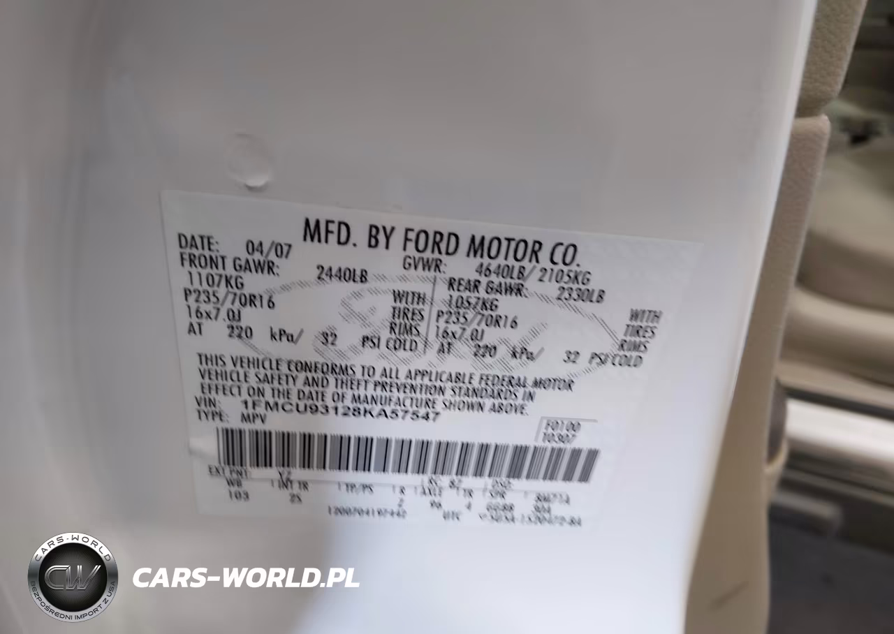 2008 Ford Escape Xlt VIN:1FMCU93128KA57547 - 9