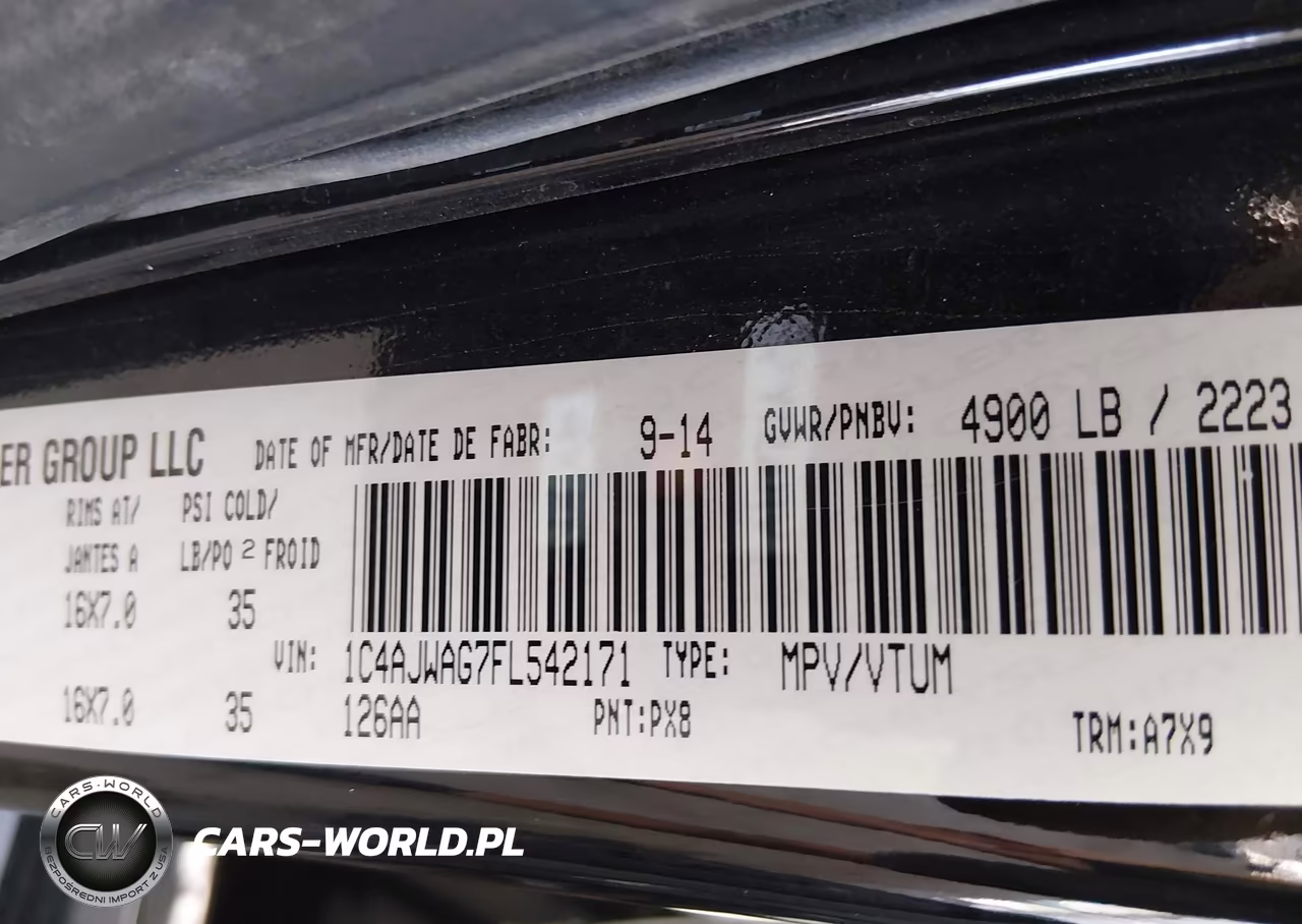 2015 Jeep Wrangler Sport VIN:1C4AJWAG7FL542171 - 9