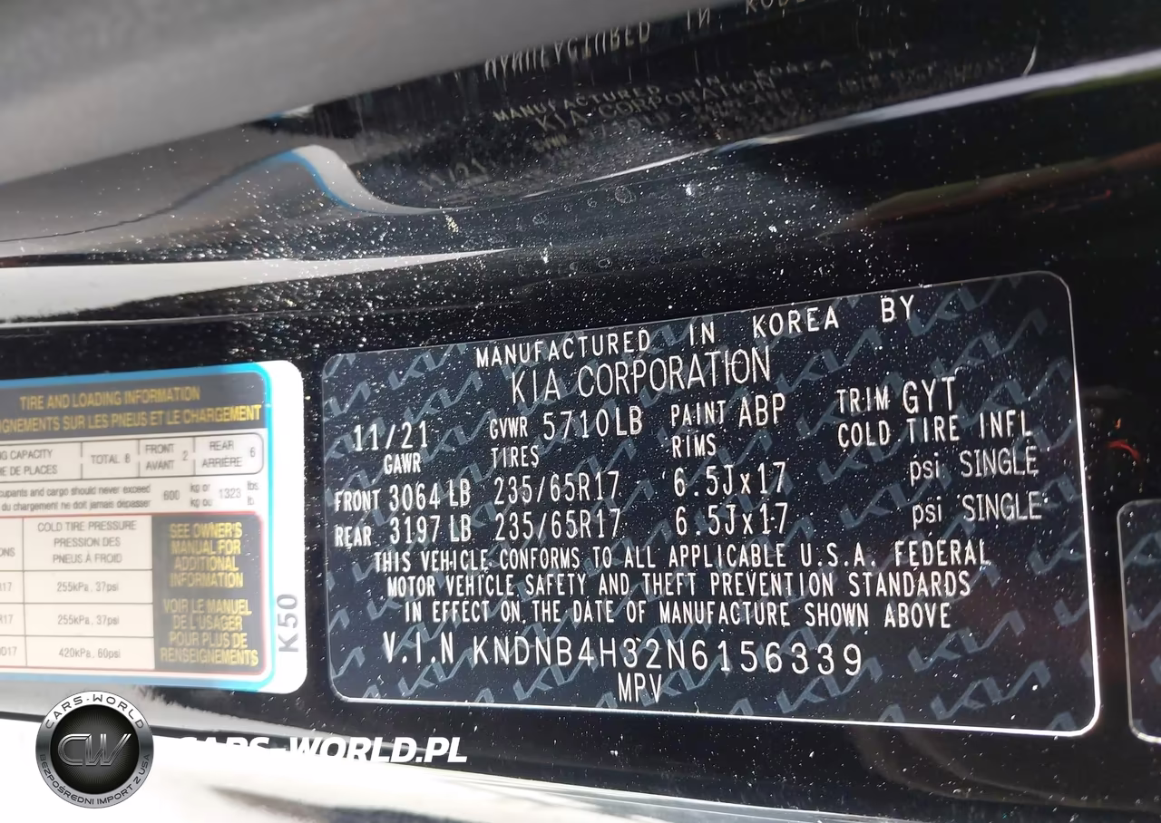 2022 Kia Carnival Mpv Lx Seat Package VIN:KNDNB4H32N6156339 - 9