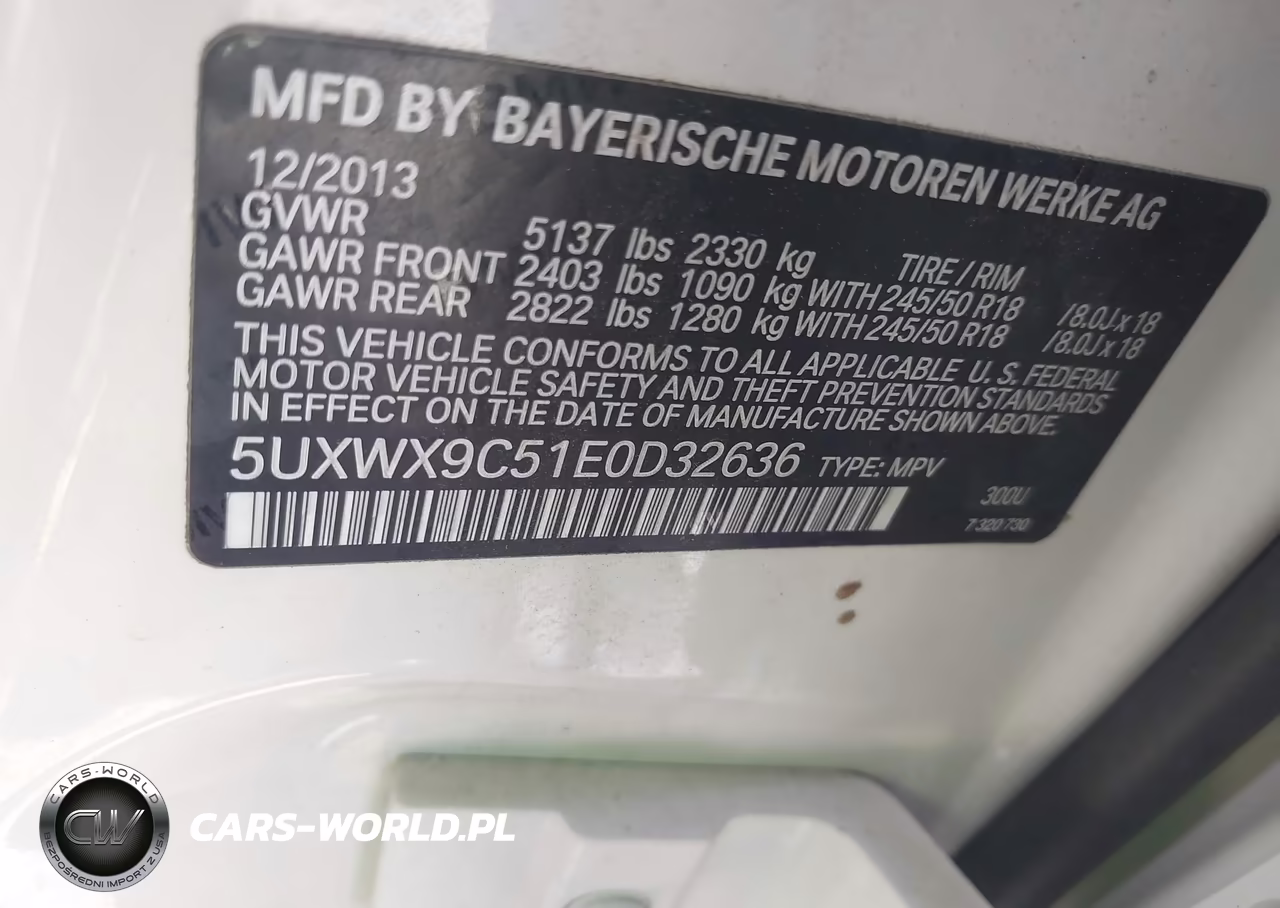 2014 BMW X3 xDrive28I VIN:5UXWX9C51E0D32636 - 9
