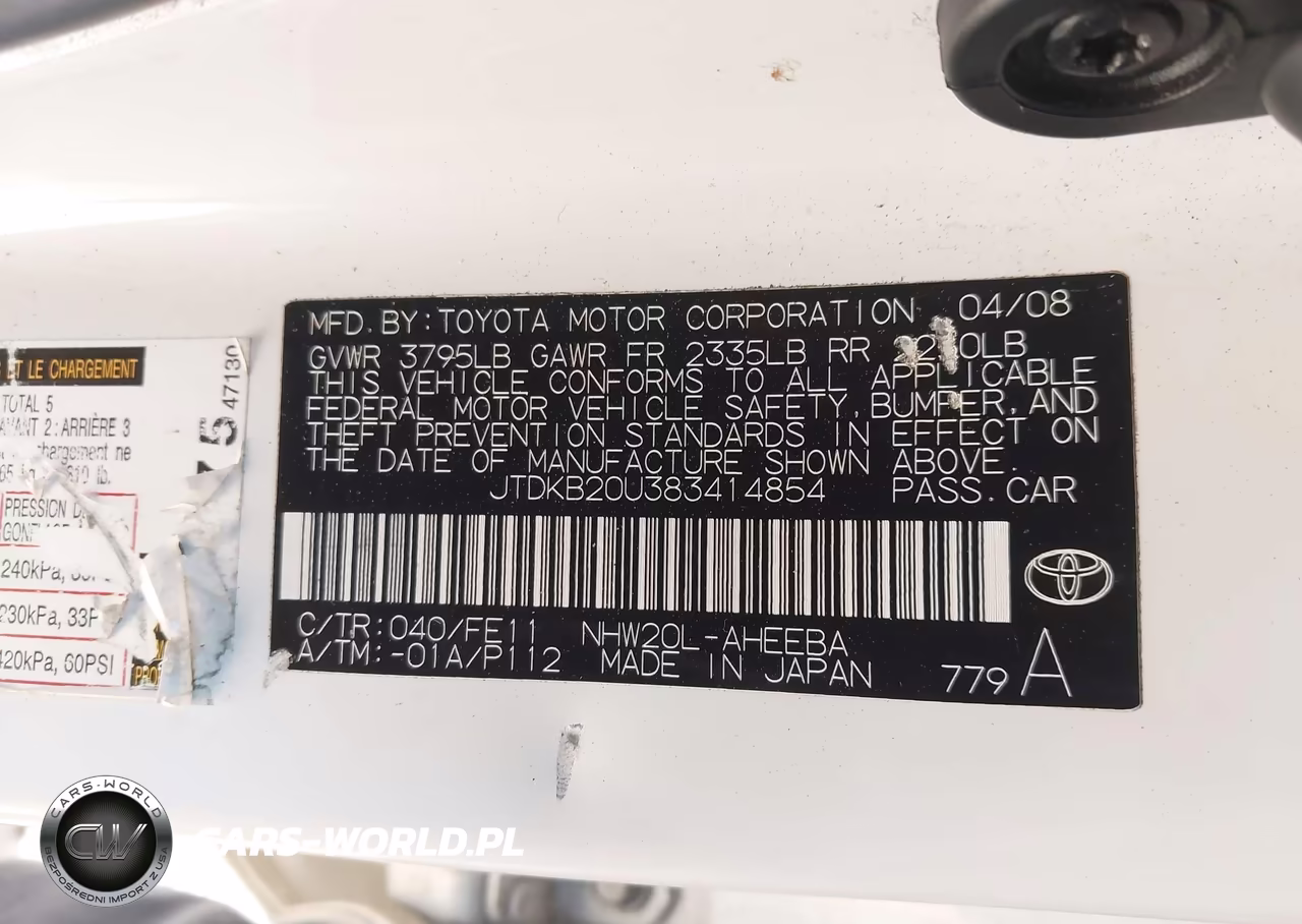 2008 Toyota Prius VIN:JTDKB20U383414854 - 9