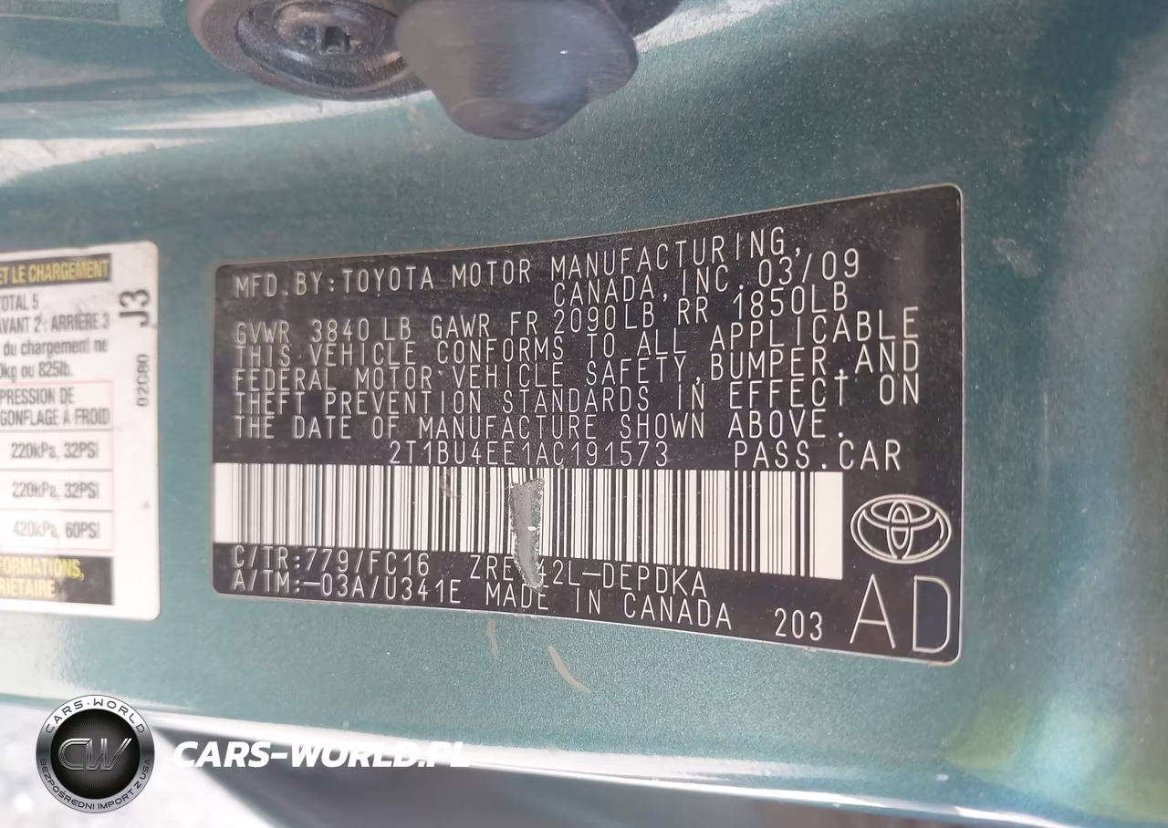 2010 Toyota Corolla Le VIN:2T1BU4EE1AC191573 - 9
