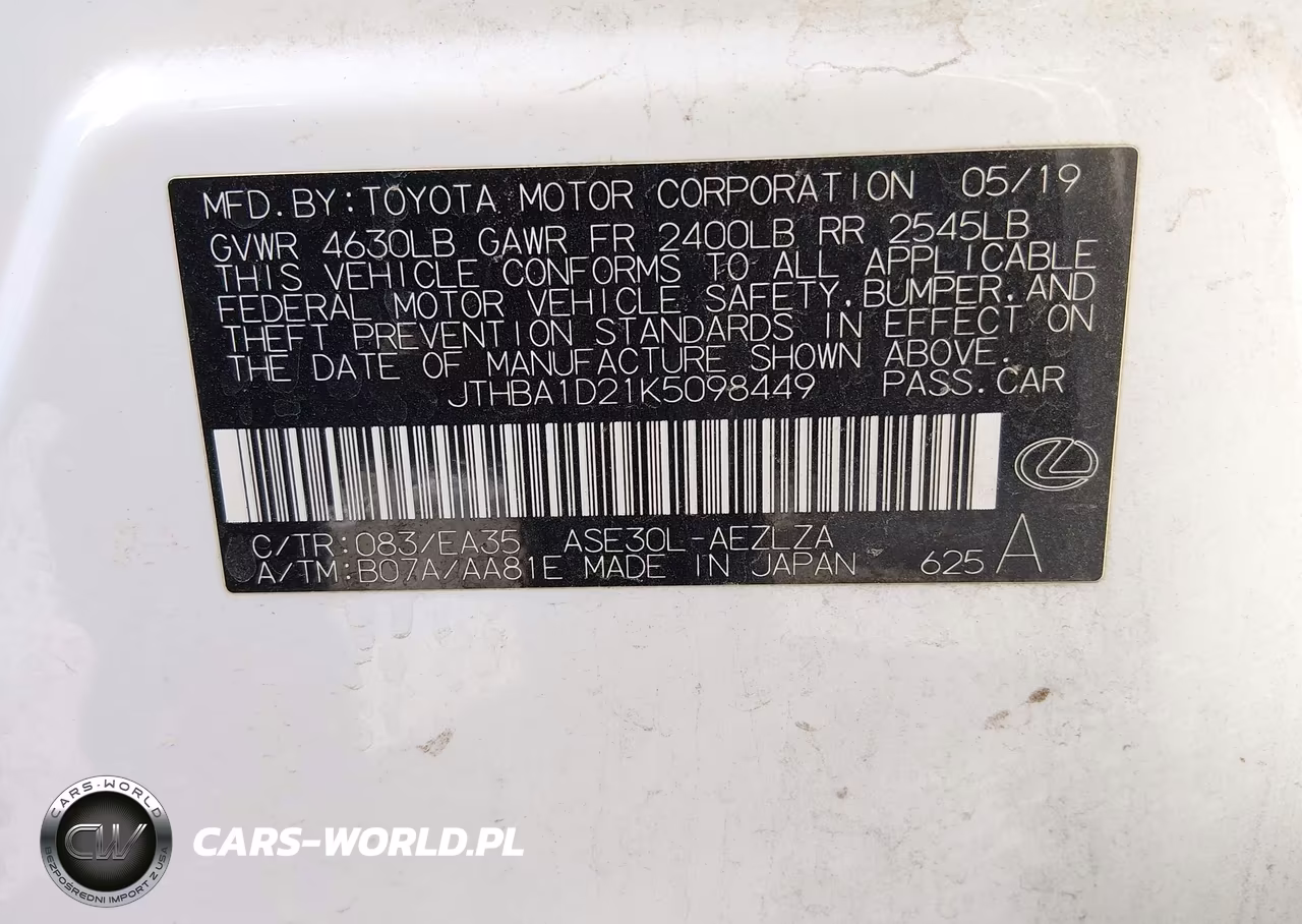 2019 Lexus Is 300 VIN:JTHBA1D21K5098449 - 9
