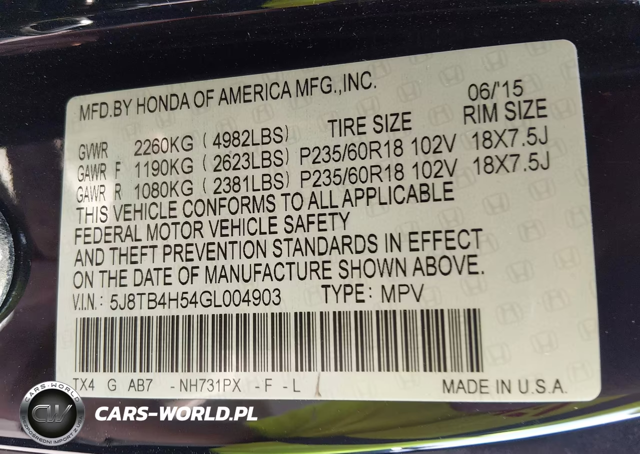 2016 Acura Rdx Technology Acurawatch Plus Packages-Technology Package VIN:5J8TB4H54GL004903 - 9