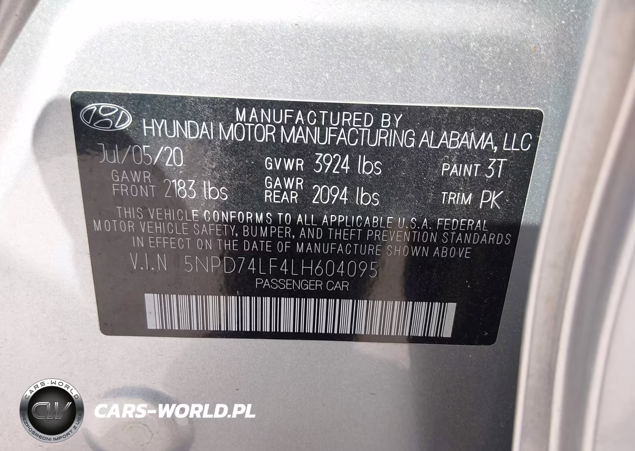 2020 Hyundai Elantra Se VIN:5NPD74LF4LH604095 - 9