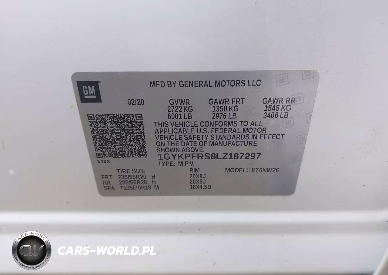 2020 Cadillac Xt6 Awd Premium Luxury VIN:1GYKPFRS8LZ187297 - 9