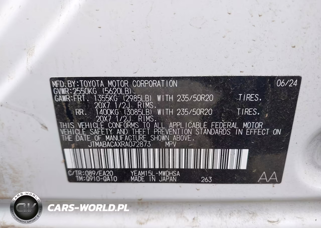 2024 Toyota Bz4X Limited VIN:JTMABACAXRA072873 - 9