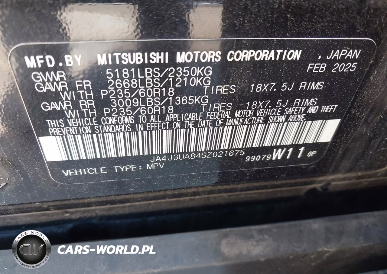 2025 Mitsubishi Outlander Es 2.5 2Wd VIN:JA4J3UA84SZ021675 - 9
