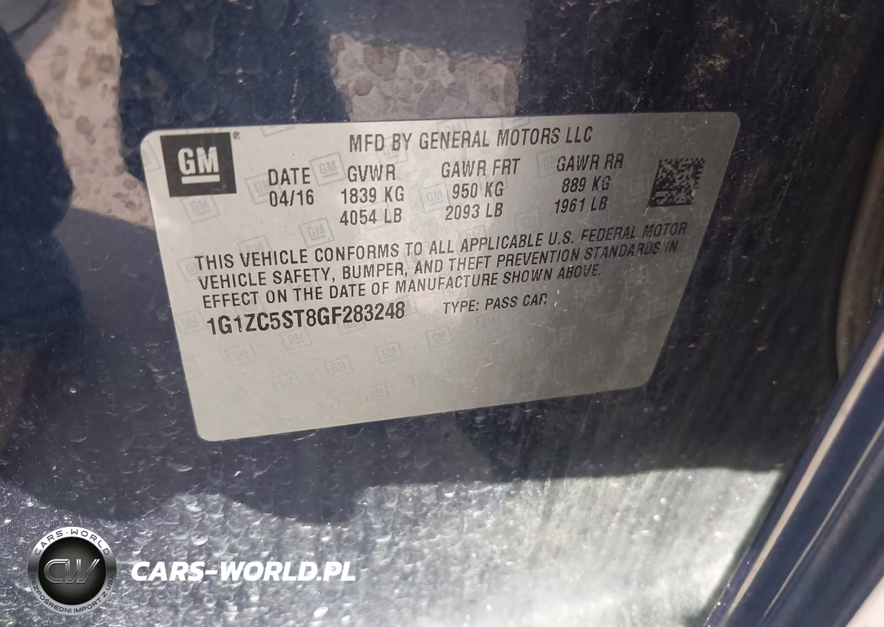 2016 Chevrolet Malibu 1Fl VIN:1G1ZC5ST8GF283248 - 9