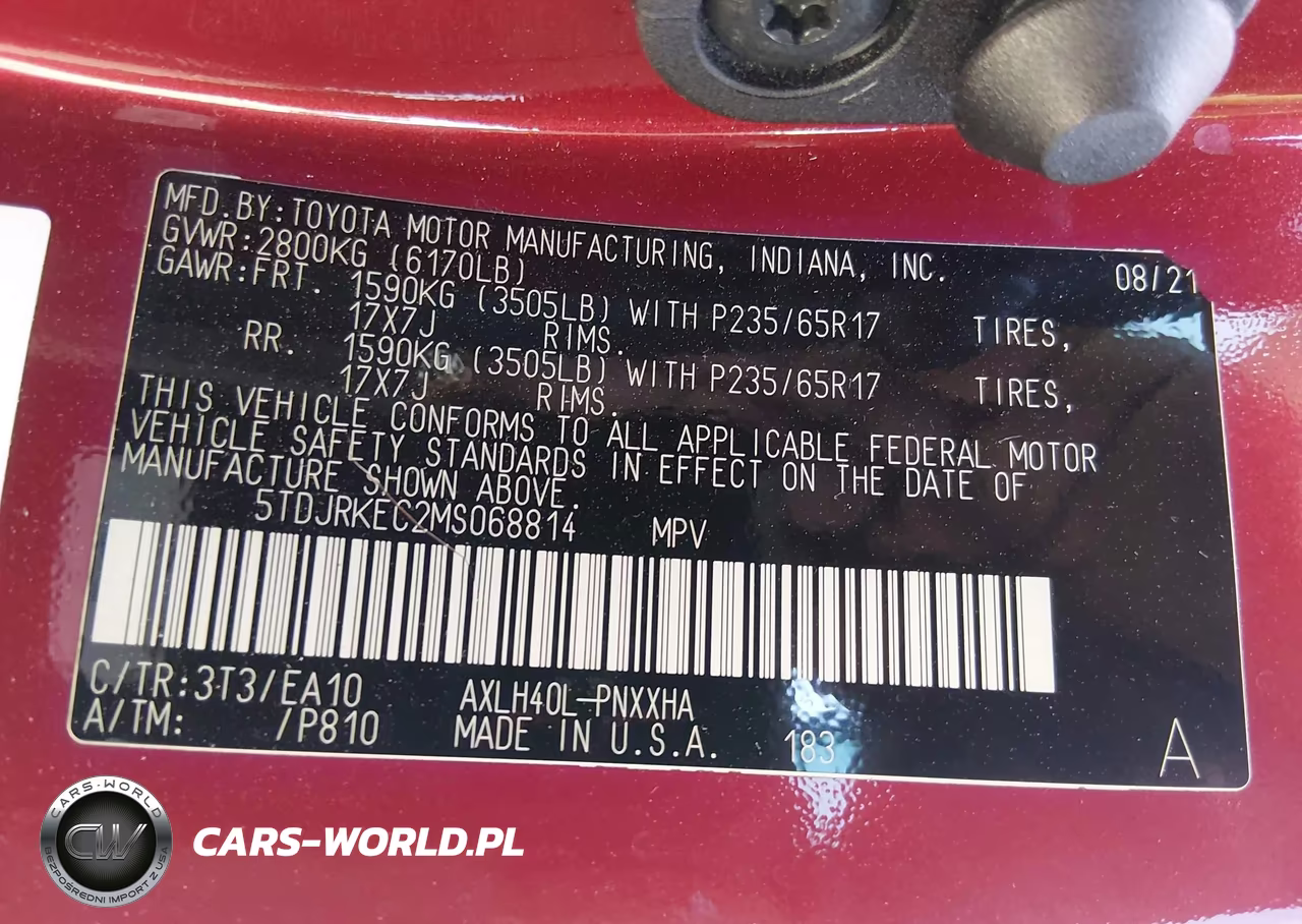 2021 Toyota Sienna Xle VIN:5TDJRKEC2MS068814 - 9