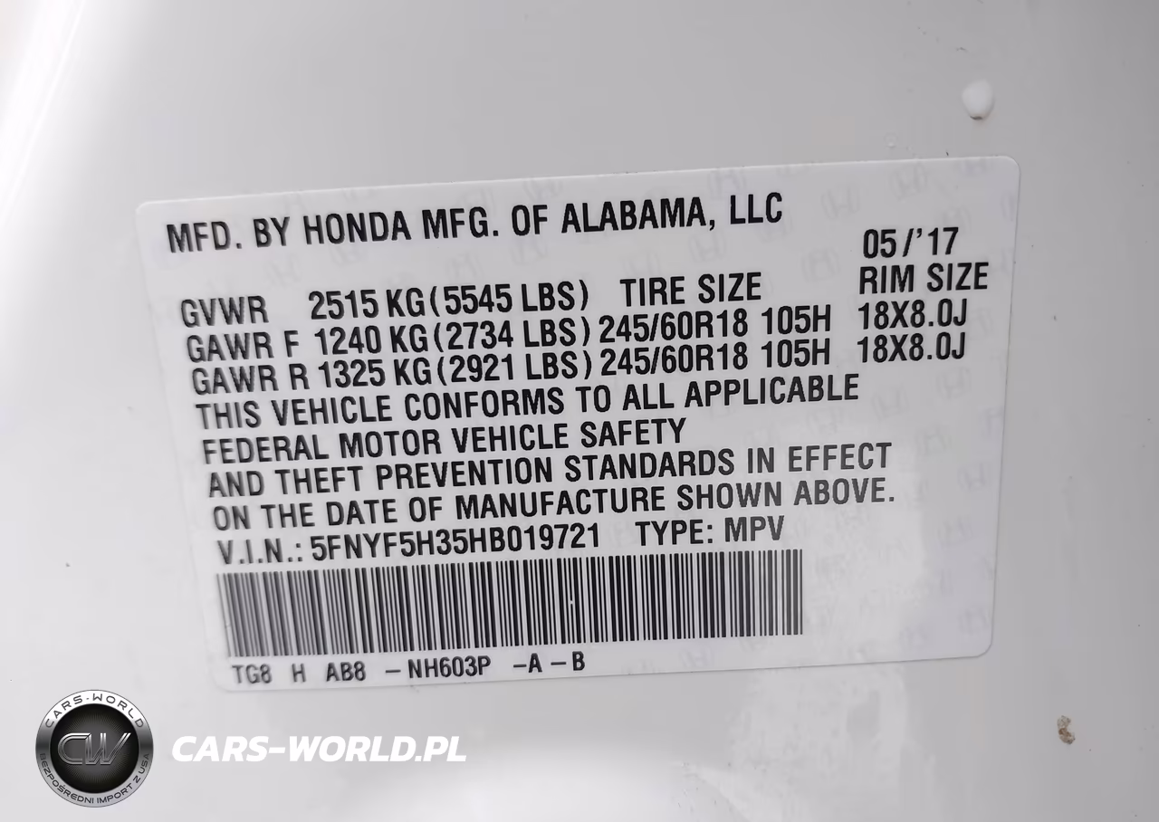 2017 Honda Pilot Ex VIN:5FNYF5H35HB019721 - 9