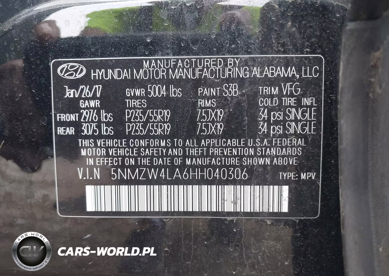 2017 Hyundai Santa Fe Sport 2.0T Ultimate VIN:5NMZW4LA6HH040306 - 9