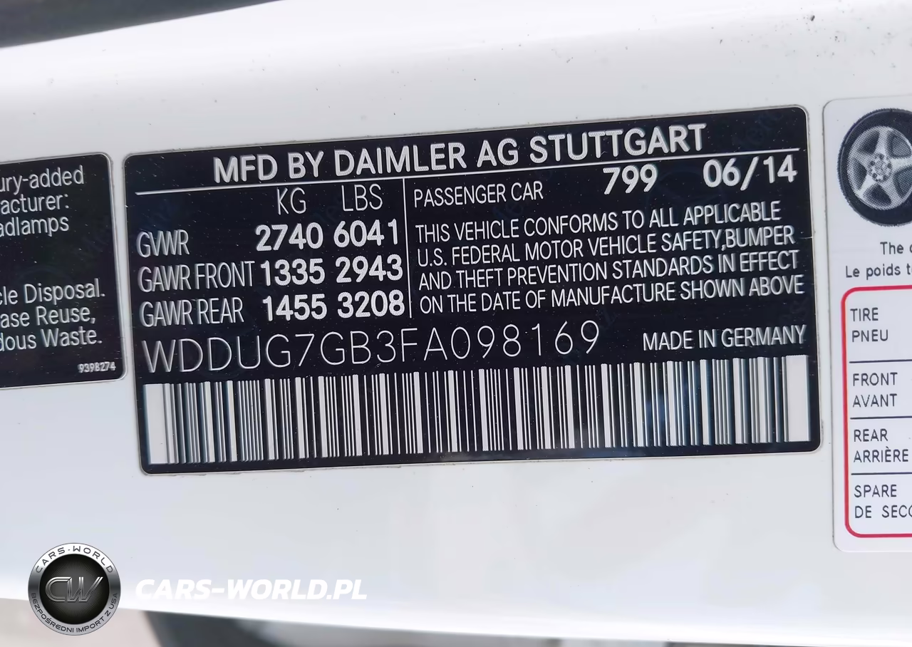 2015 Mercedes-Benz S 600 VIN:WDDUG7GB3FA098169 - 9