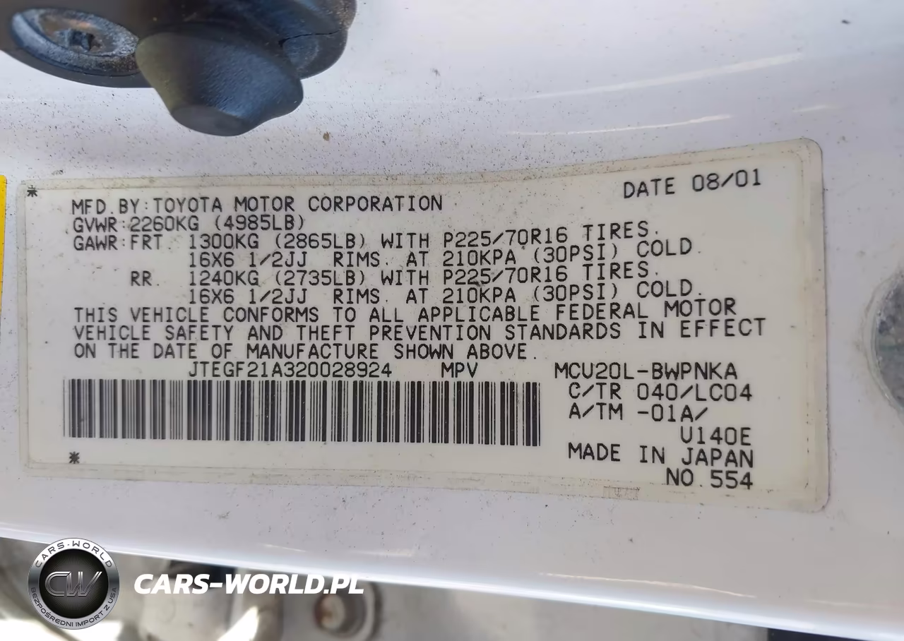 2002 Toyota Highlander Limited V6 VIN:JTEGF21A320028924 - 9