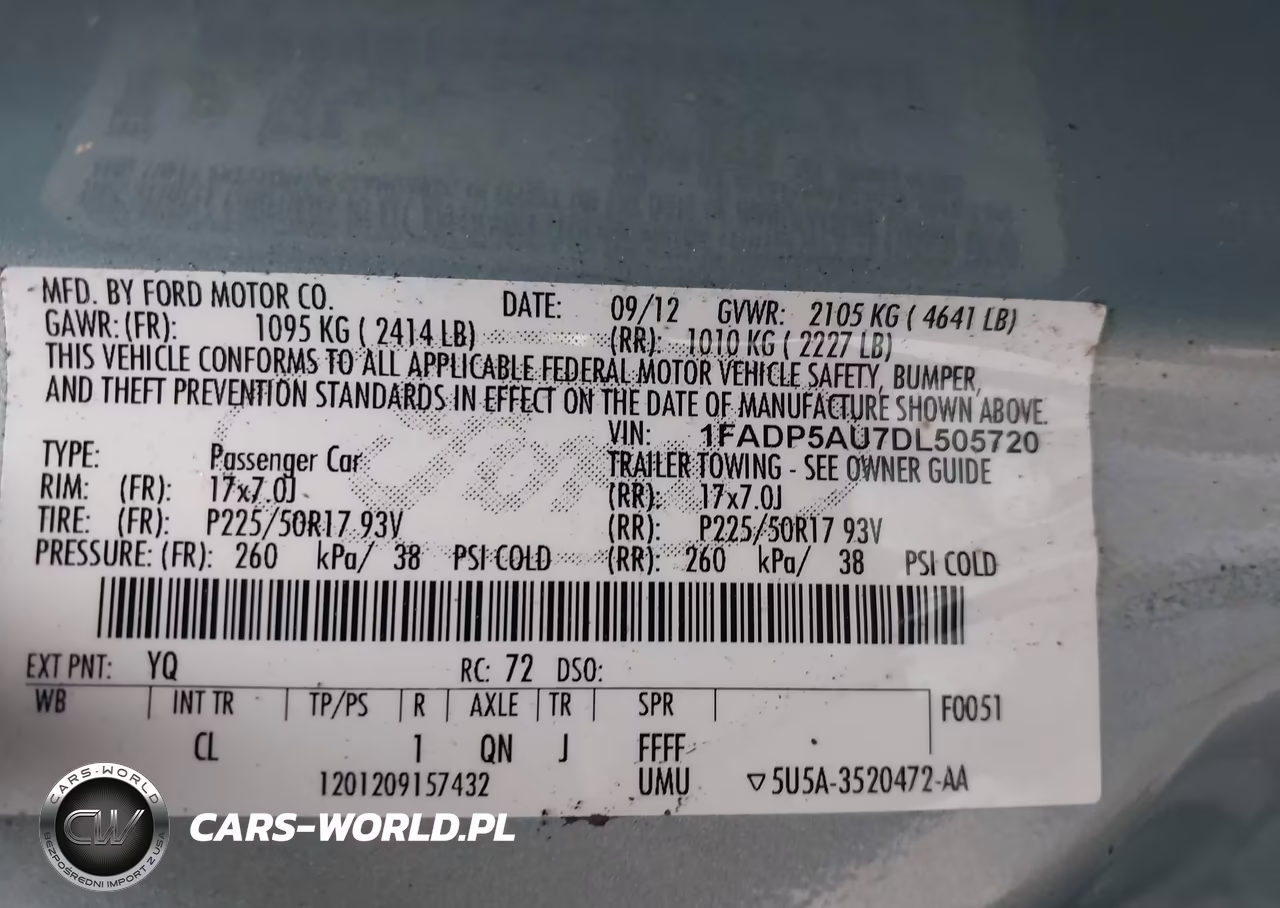 2013 Ford C-Max Hybrid Se VIN:1FADP5AU7DL505720 - 9