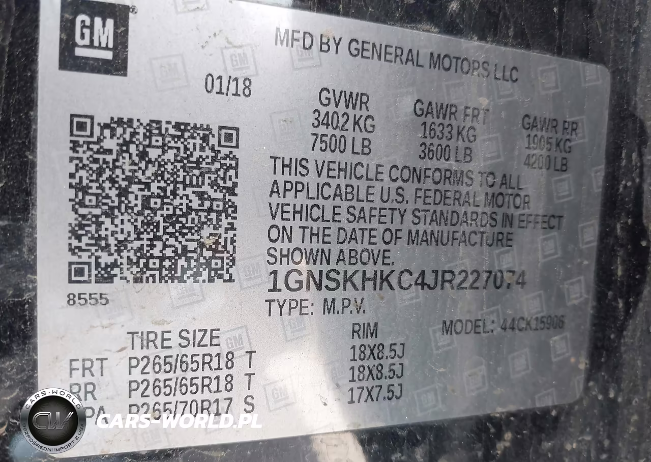 2018 Chevrolet Suburban Lt VIN:1GNSKHKC4JR227074 - 9