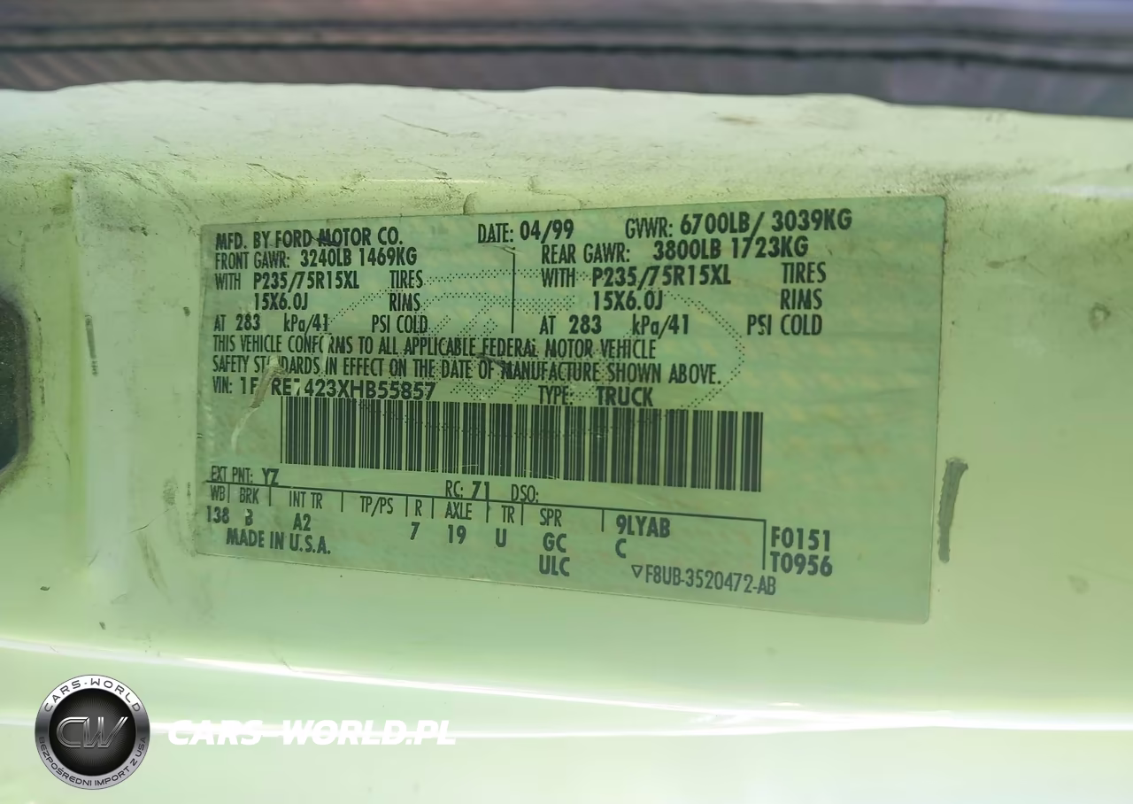 1999 Ford E-150 Commercial-Recreational VIN:1FTRE1423XHB55857 - 9