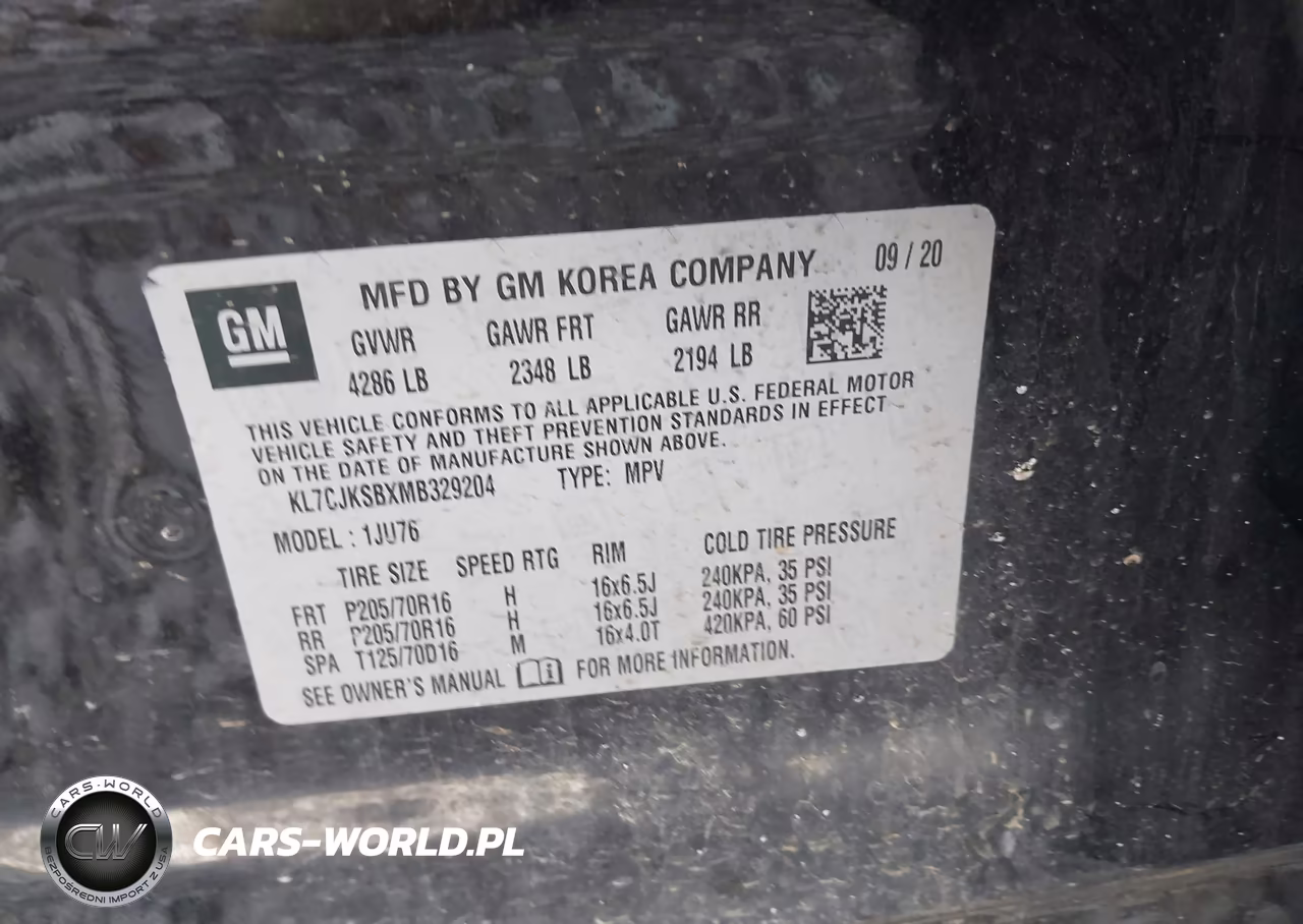 2021 Chevrolet Trax Fwd Ls VIN:KL7CJKSBXMB329204 - 9