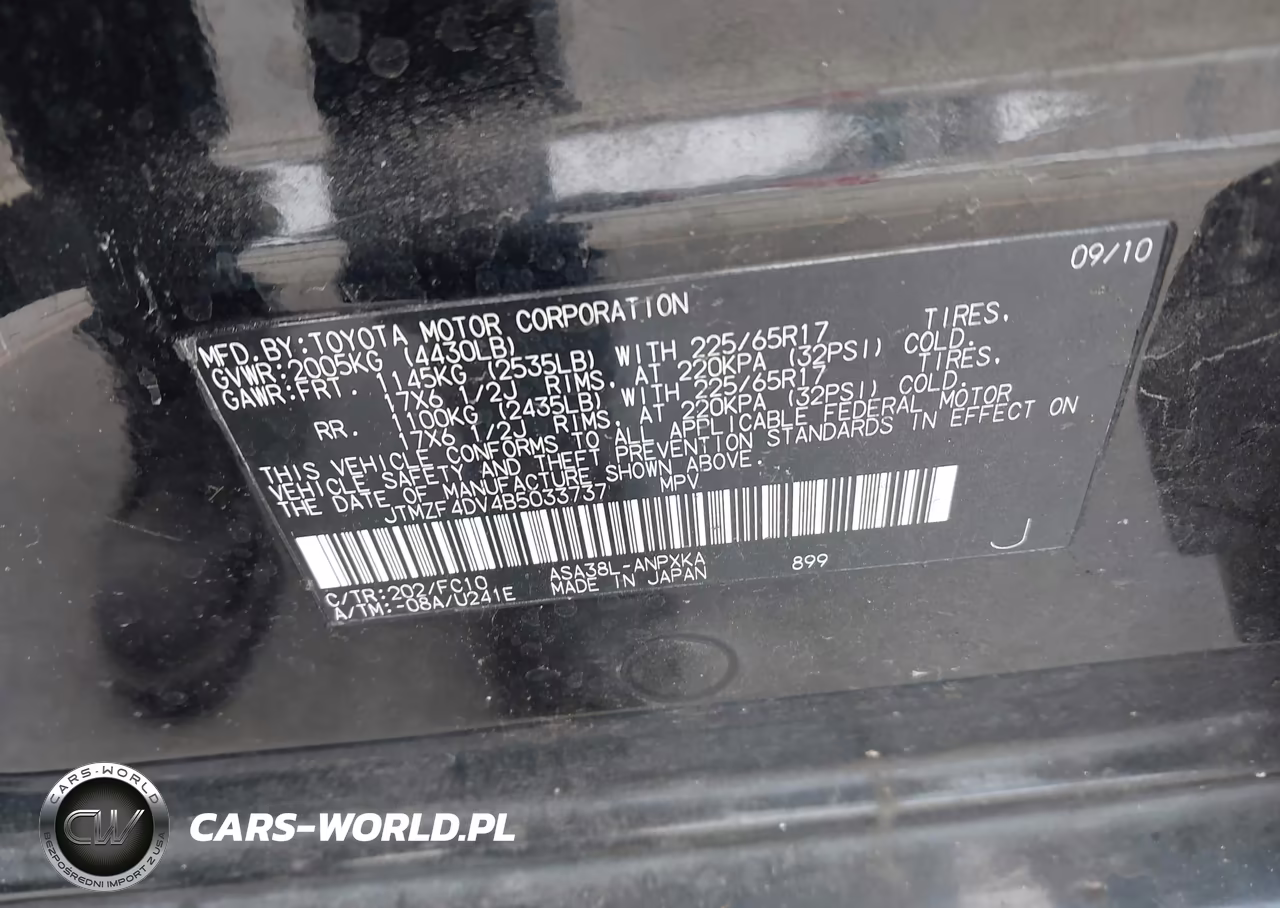 2011 Toyota Rav4 VIN:JTMZF4DV4B5033737 - 9