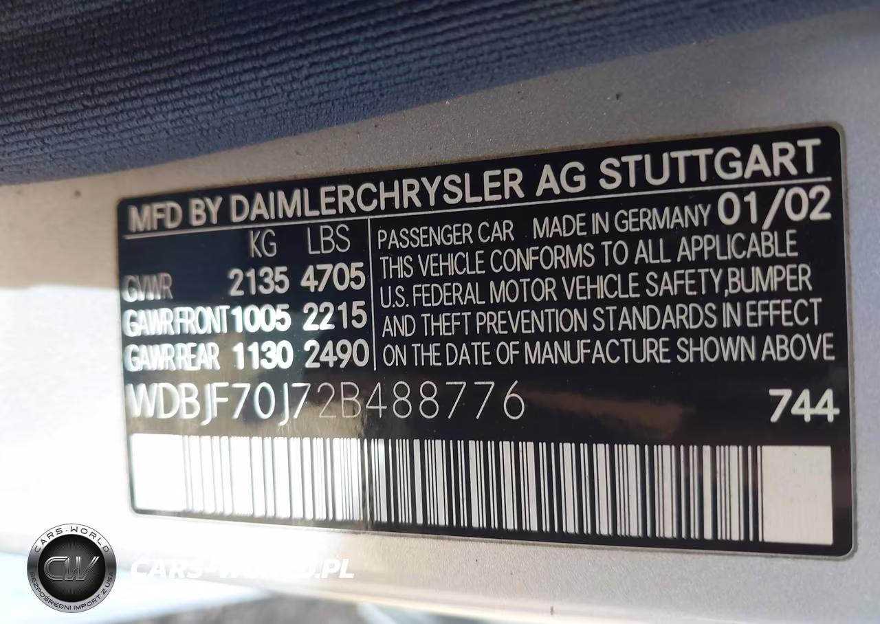 2002 Mercedes-Benz E 430 Special Edition VIN:WDBJF70J72B488776 - 9