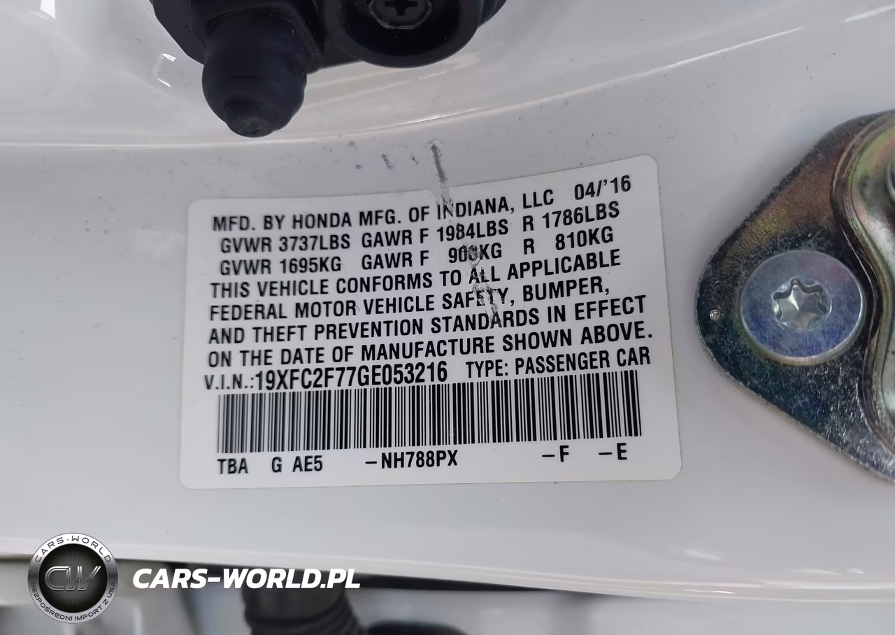 2016 Honda Civic Ex VIN:19XFC2F77GE053216 - 9