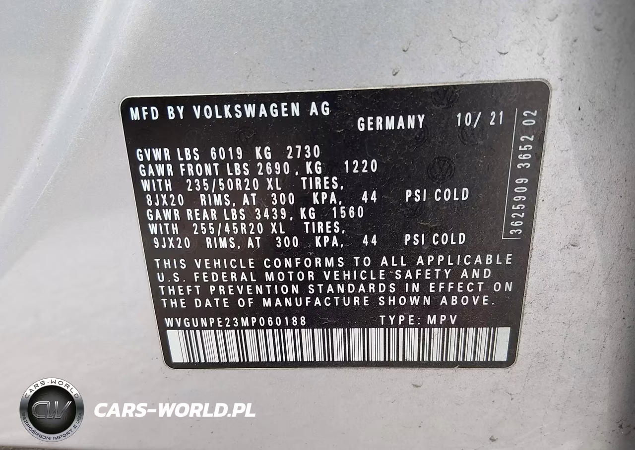 2021 Volkswagen Id.4 Awd Pro S VIN:WVGUNPE23MP060188 - 9