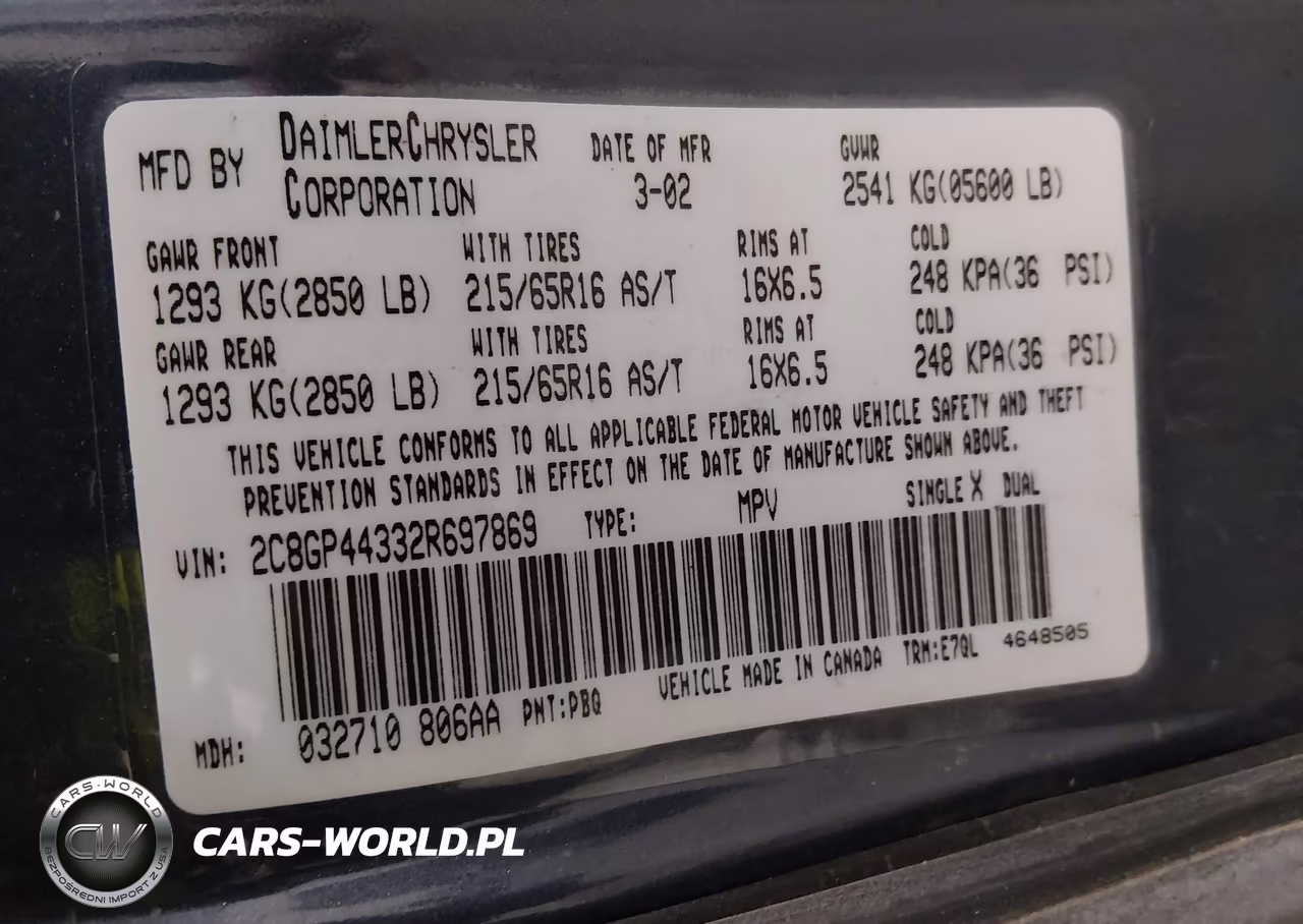 2002 Chrysler Town & Country Lx VIN:2C8GP44332R697869 - 9