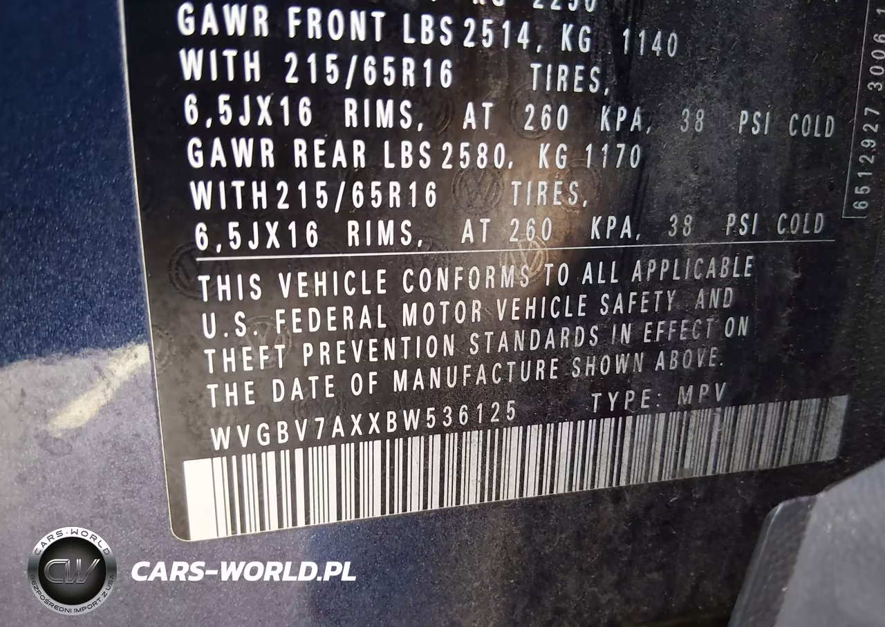 2011 Volkswagen Tiguan S VIN:WVGBV7AXXBW536125 - 9