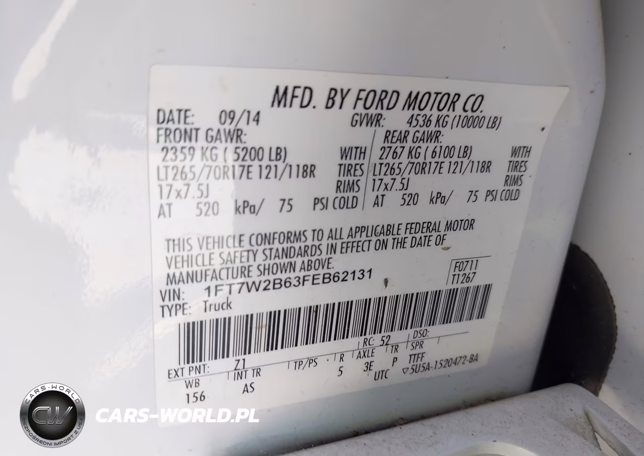 2015 Ford F-250 Xl VIN:1FT7W2B63FEB62131 - 9