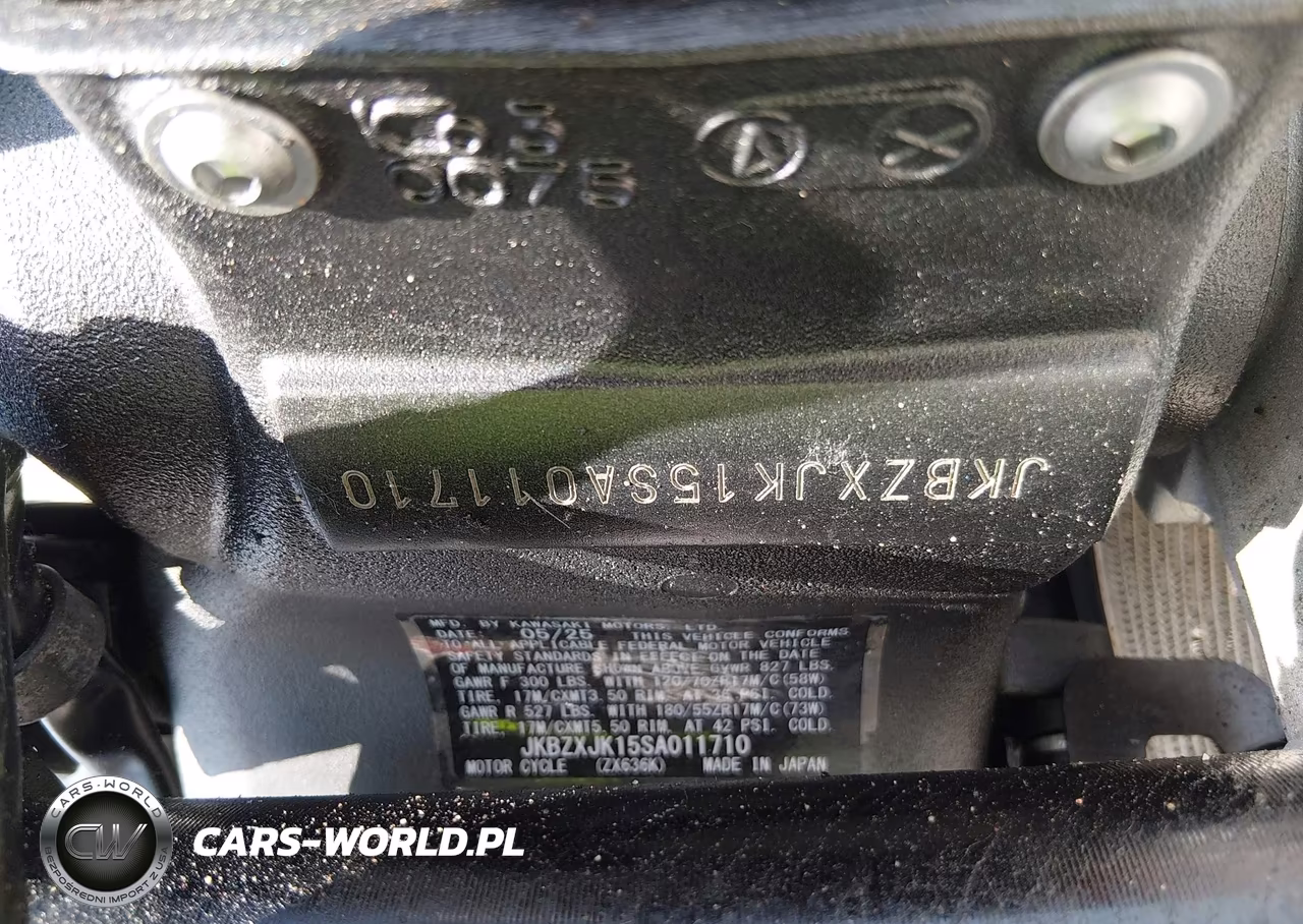 2025 Kawasaki Zx636 K VIN:JKBZXJK15SA011710 - 10
