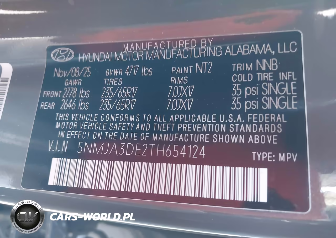 2026 Hyundai Tucson Se VIN:5NMJA3DE2TH654124 - 9