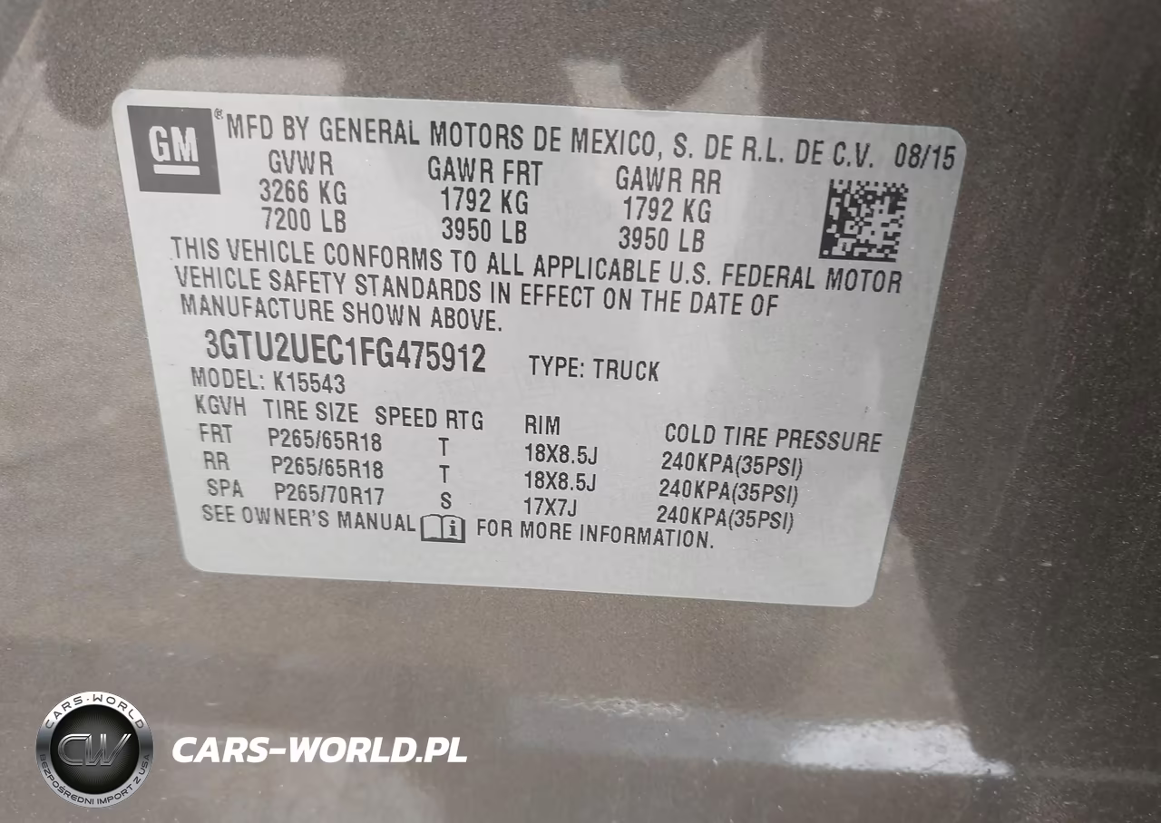 2015 GMC Sierra 1500 Sle VIN:3GTU2UEC1FG475912 - 9