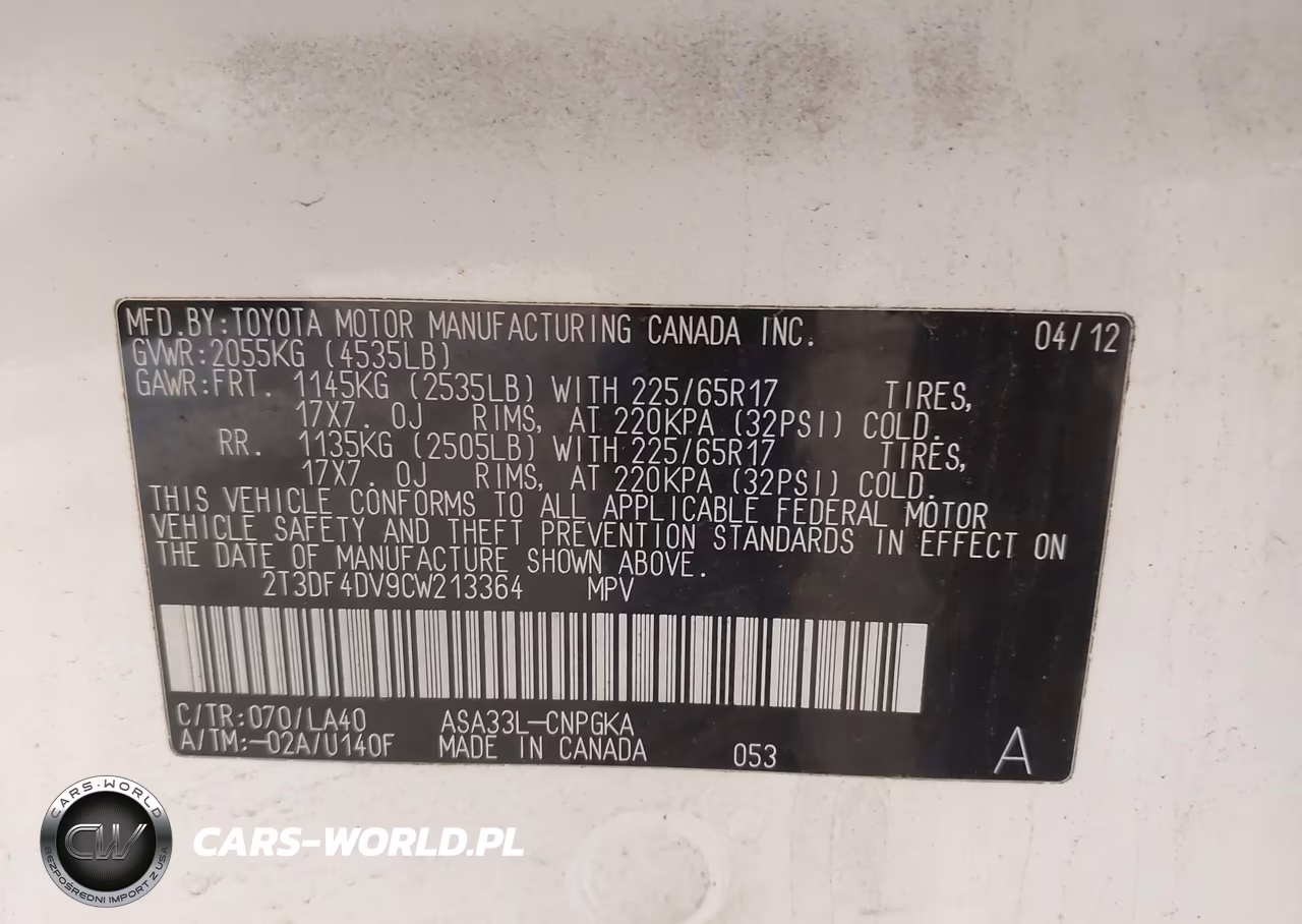 2012 Toyota Rav4 Limited VIN:2T3DF4DV9CW213364 - 9